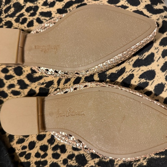 NWT Sam Edelman Tan and Gold Woven Flats - Picture 5 of 7